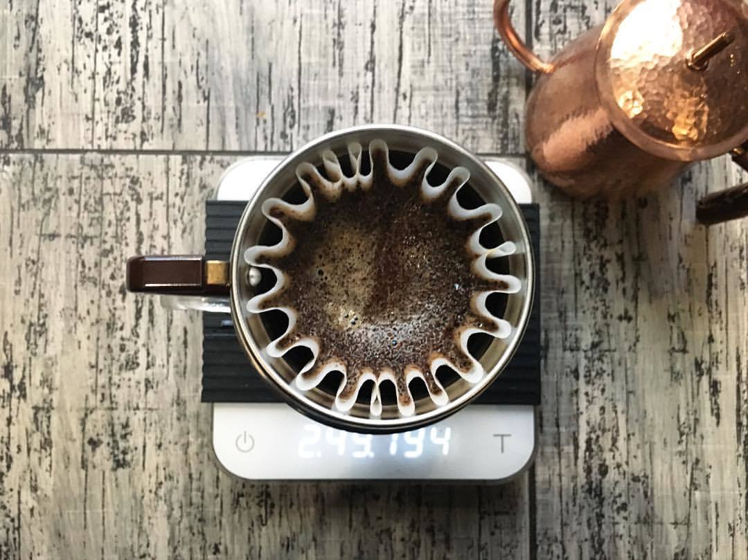 Pour-over coffee brewing at Studio Caffeine
