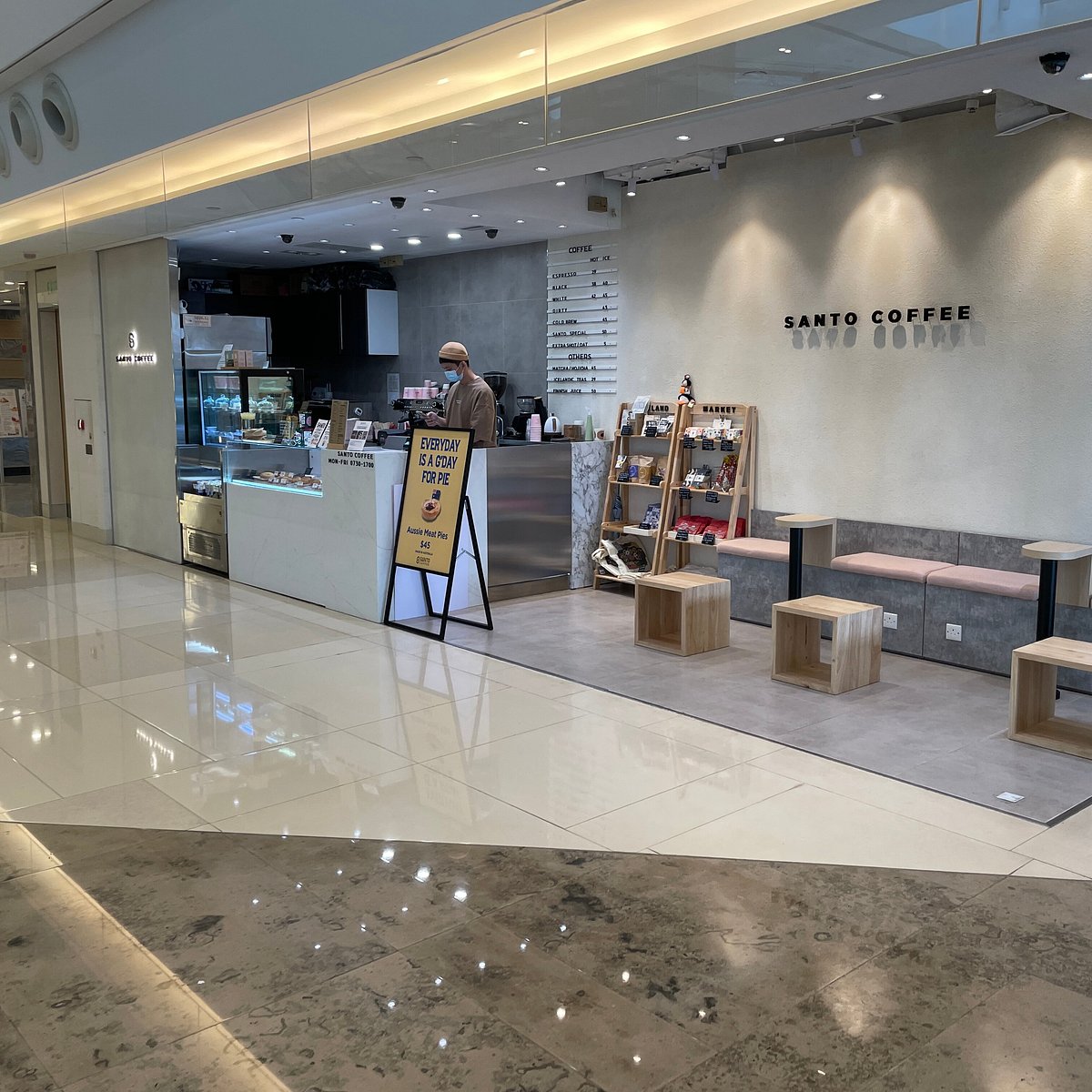 Santo Coffee counter in Manulife Financial Centre, Kwun Tong